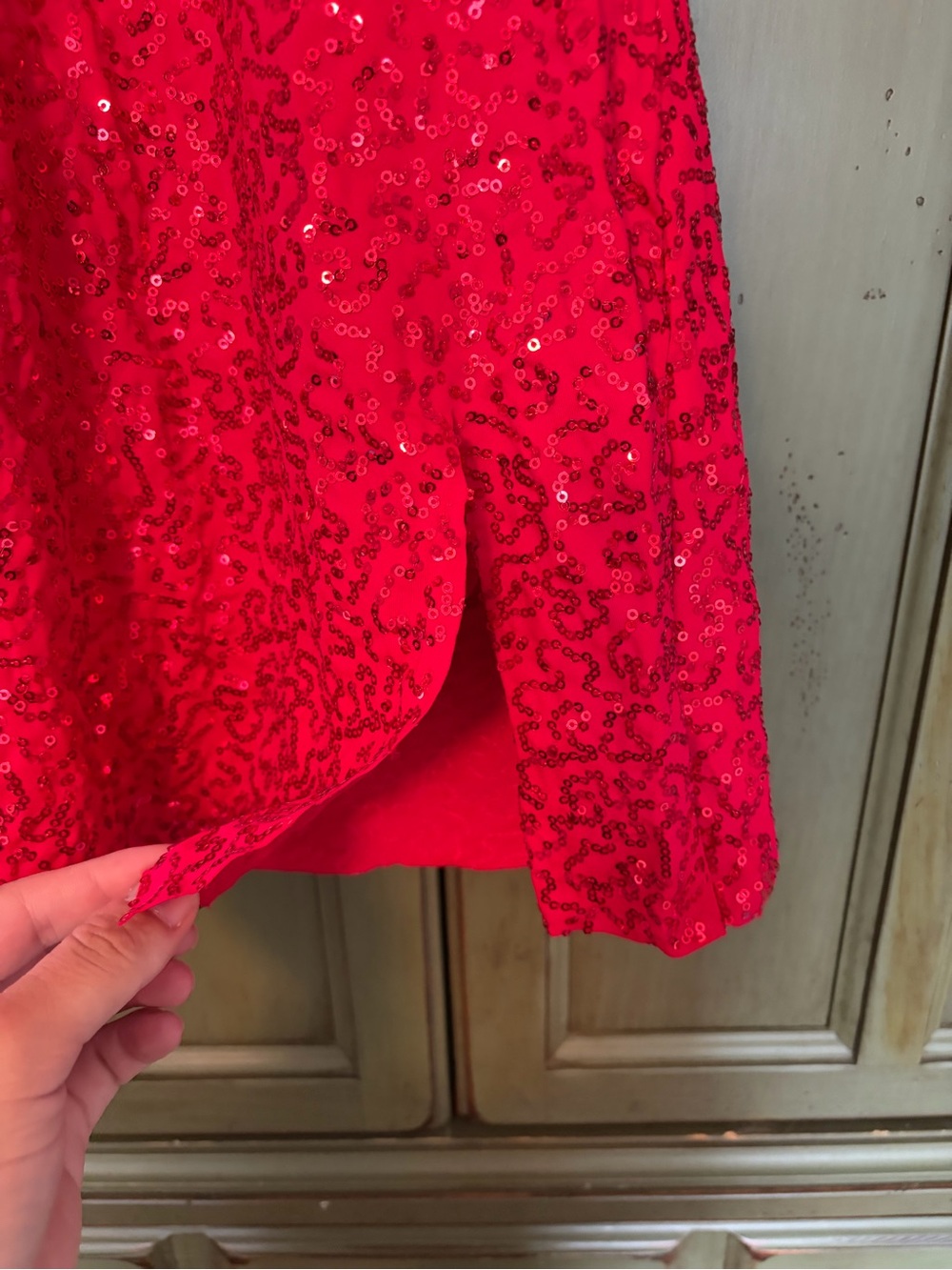 Weissman Red Sequin Halter Costume I’m a Lady 11077 - Picture 3 of 7